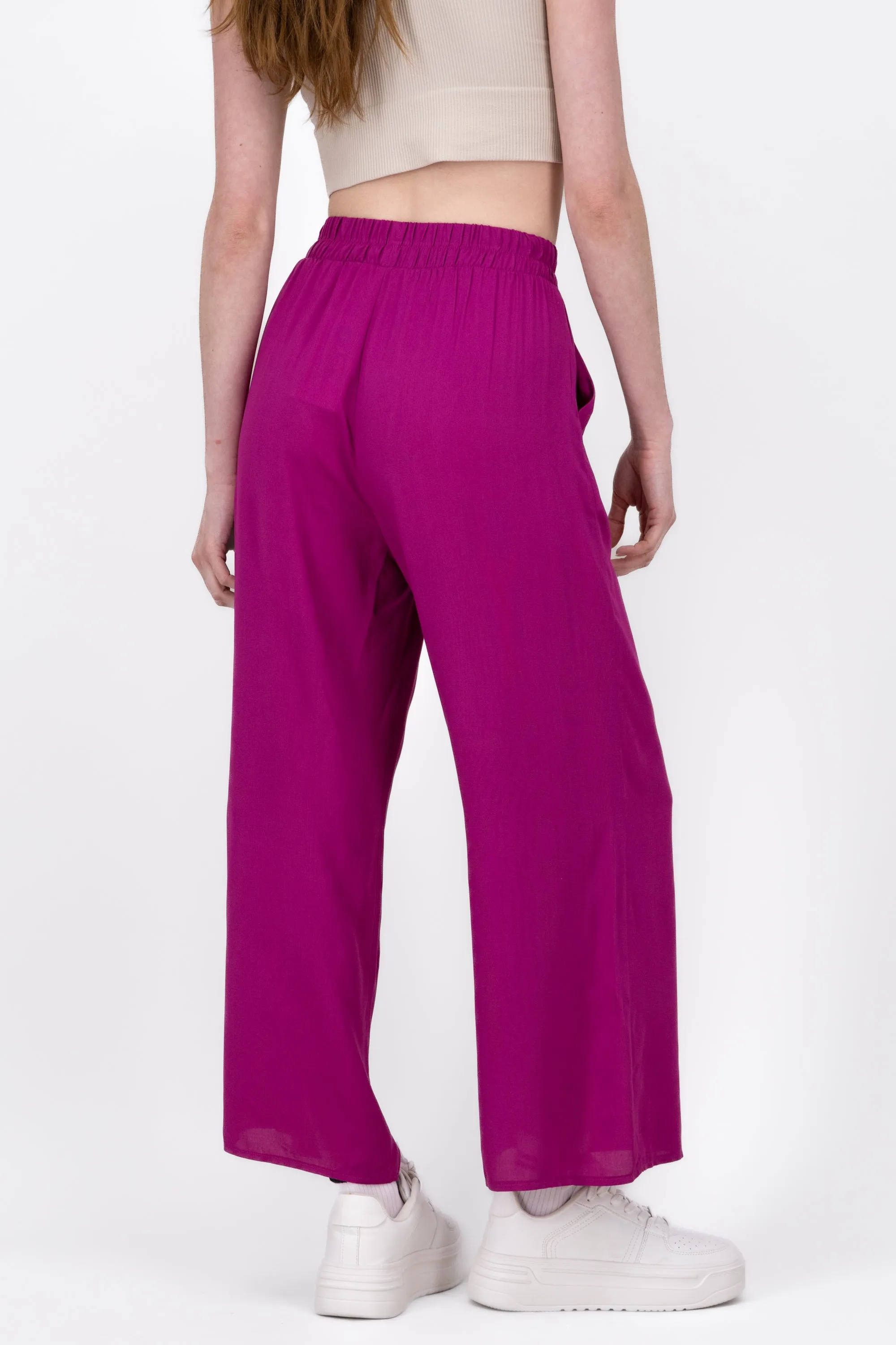 Pantalón Wide Leg Cintura Alta Fruncida sold by Shasa product image thumbnail 4