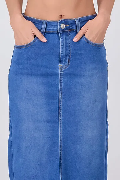 Falda midi denim abertura sold by Shasa product image thumbnail 5