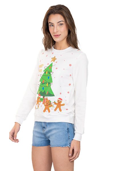 Sudadera estampado navideño pino galletas sold by Shasa product image thumbnail 3