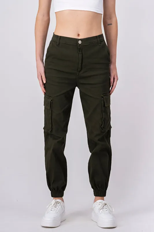 Jeans Cargo Cintura Alta Dos Bolsas sold by Shasa