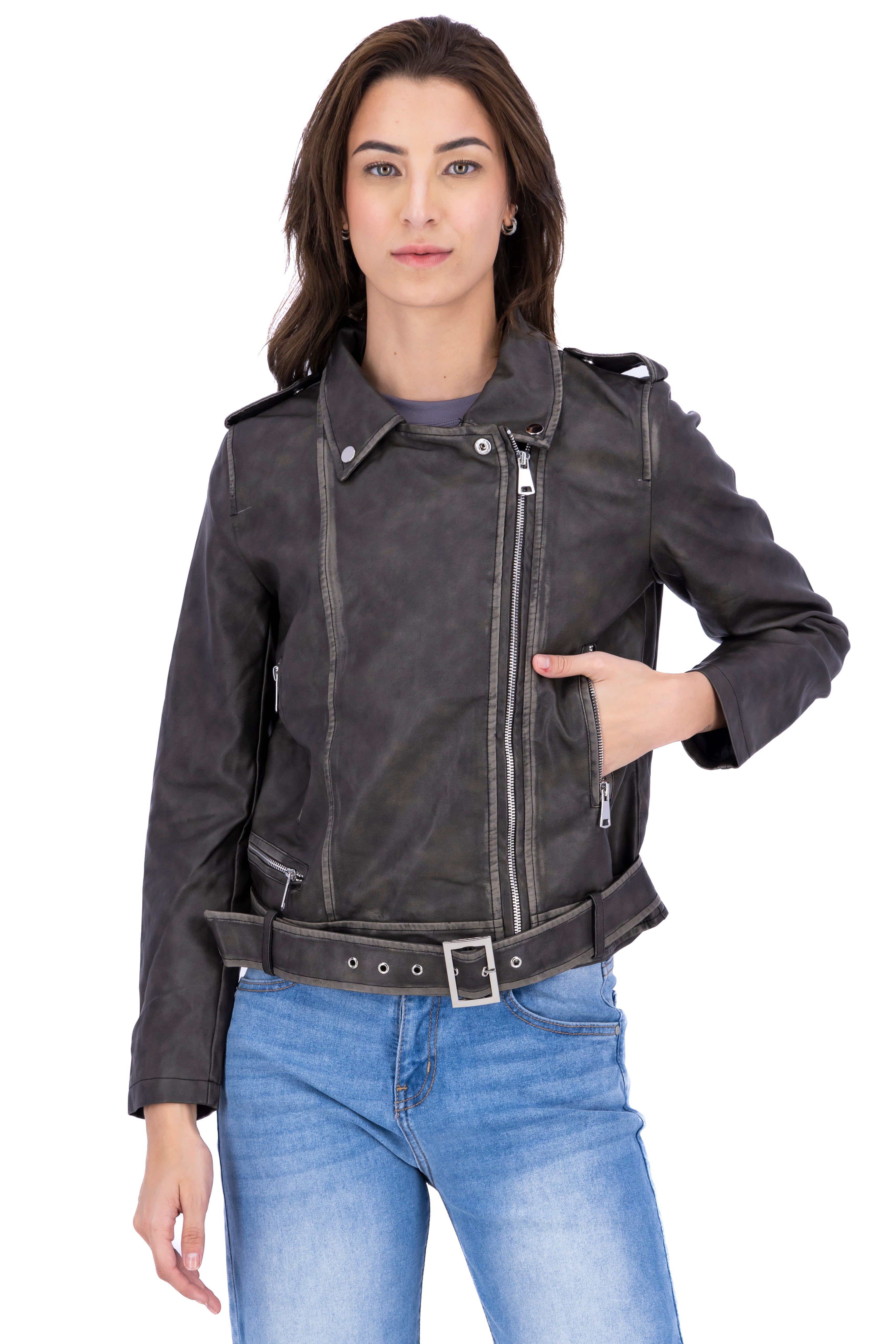 Chamarra pu biker vintage sold by Shasa product image thumbnail 2