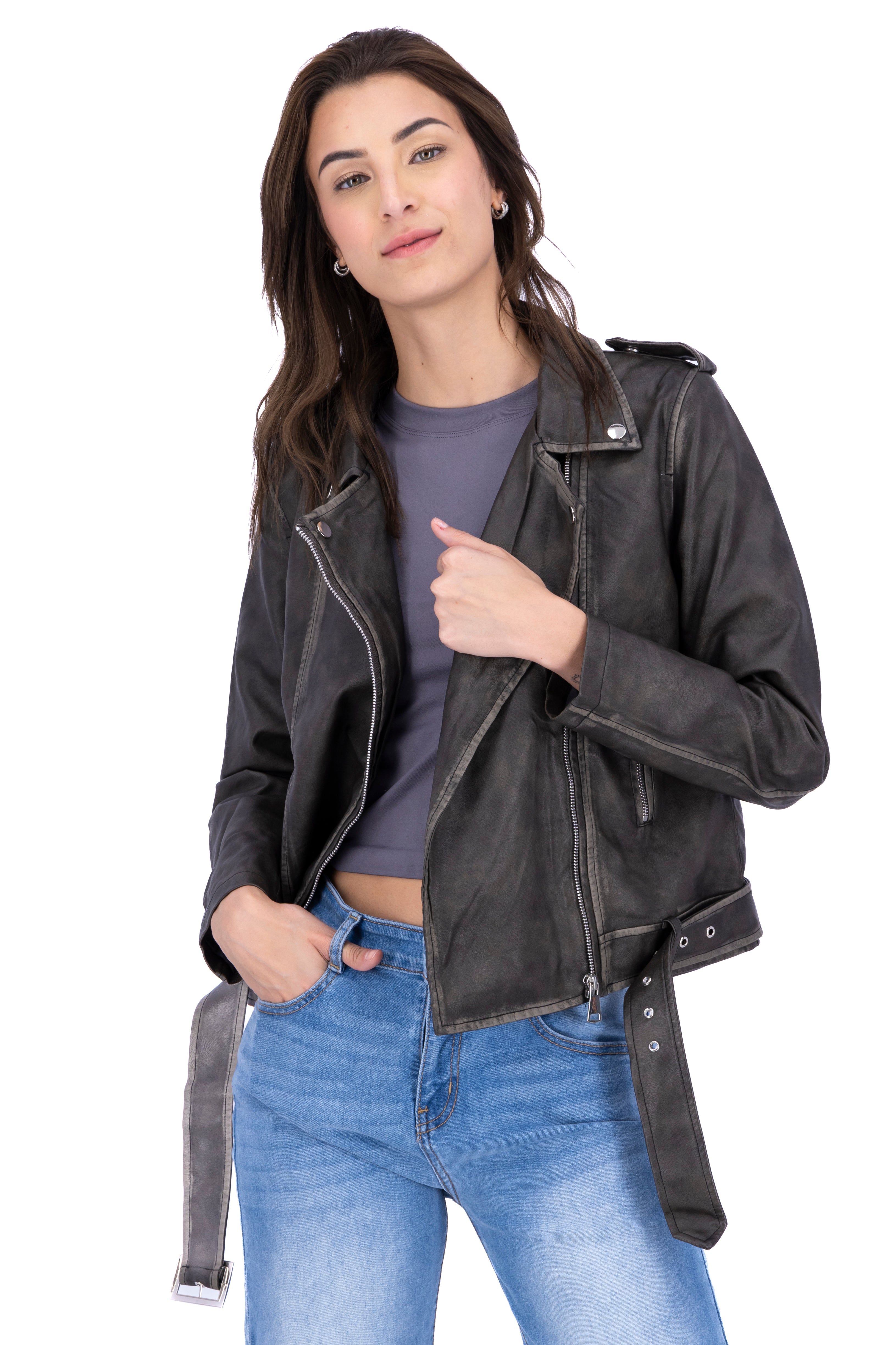 Chamarra pu biker vintage sold by Shasa product image thumbnail 5