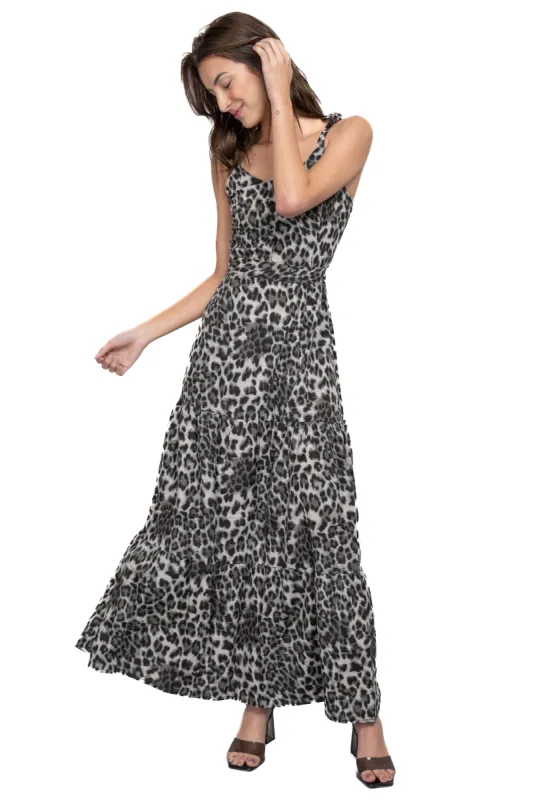 Vestido maxi animal print sold by Shasa