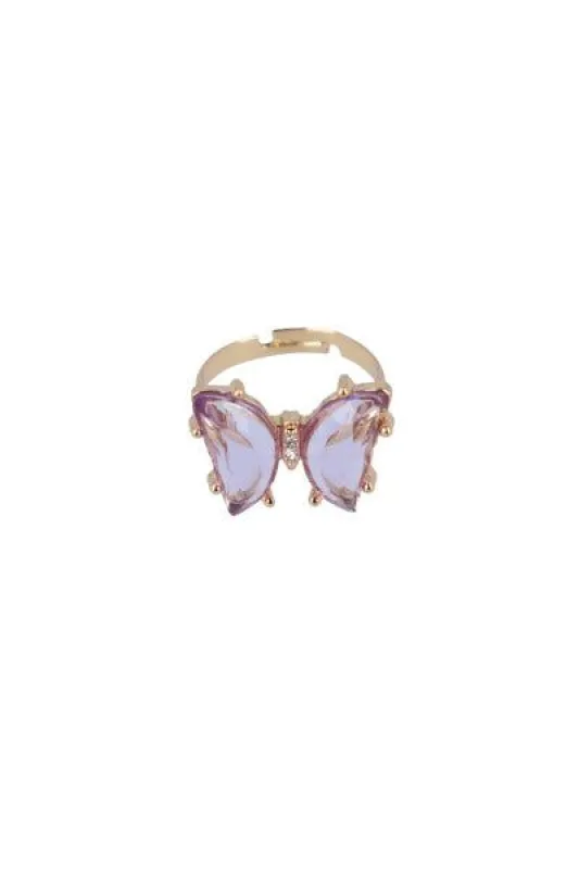 Anillo metálico mariposa sold by Shasa