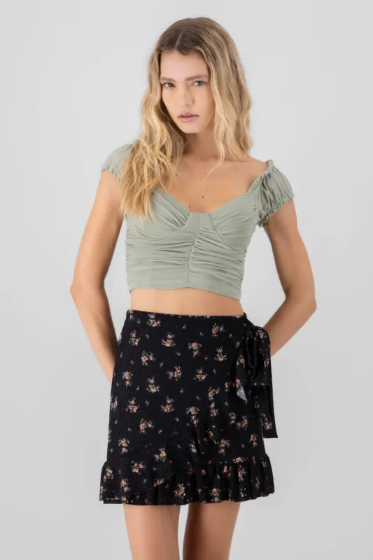 Blusa detalle plisado copas sold by Shasa