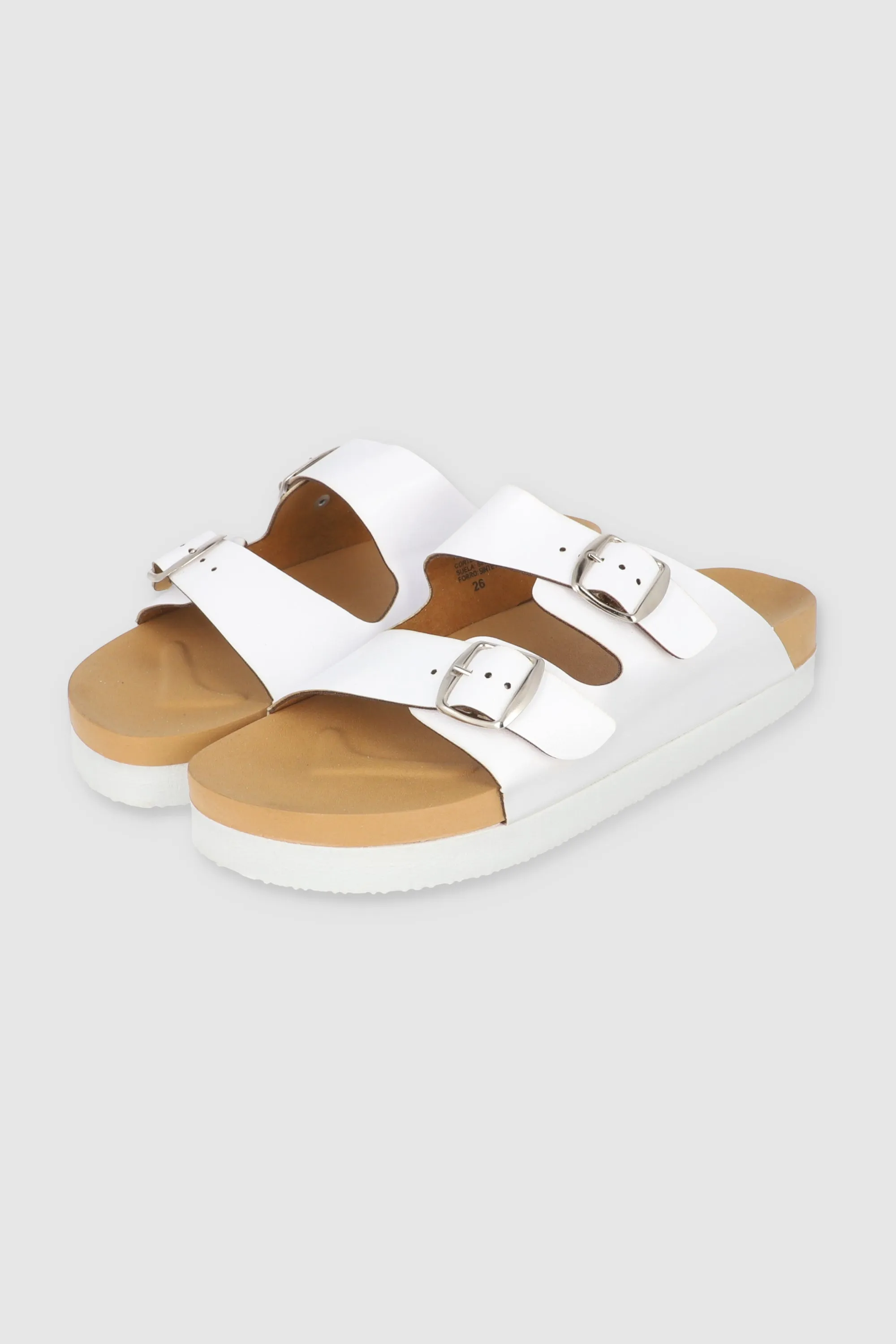 SLIDE DOS HEBILAS CORCHO sold by Shasa