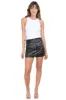 Falda midi efecto piel cierres sold by Shasa