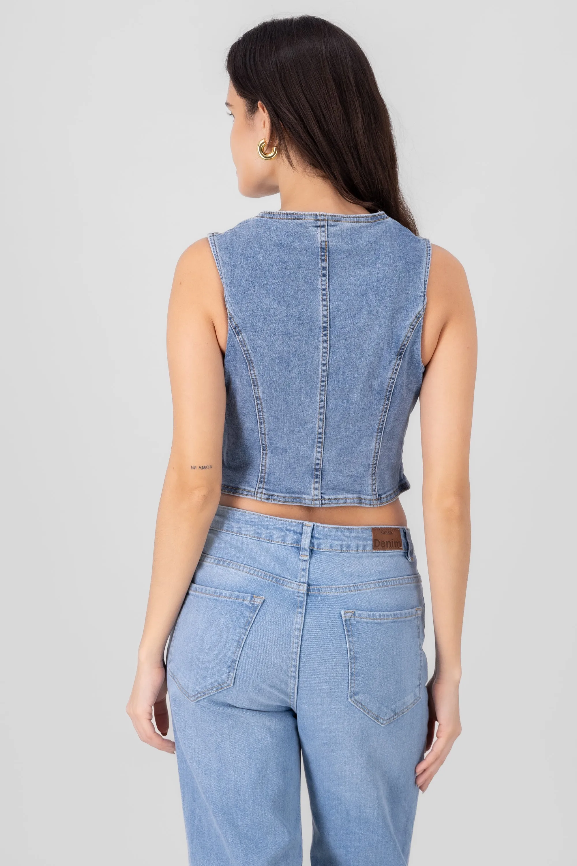 Chaleco sastre denim sold by Shasa product image thumbnail 4