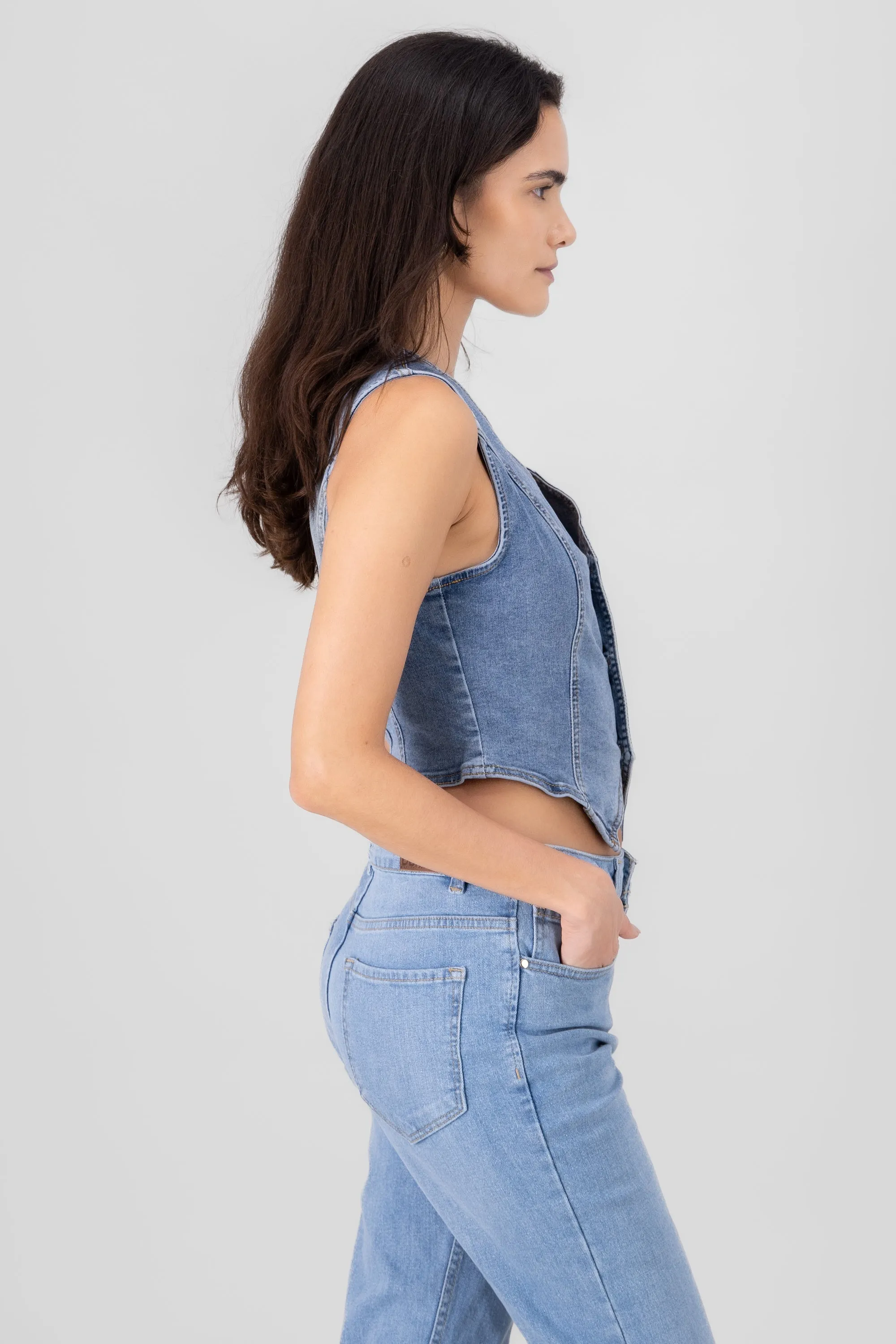 Chaleco sastre denim sold by Shasa product image thumbnail 3