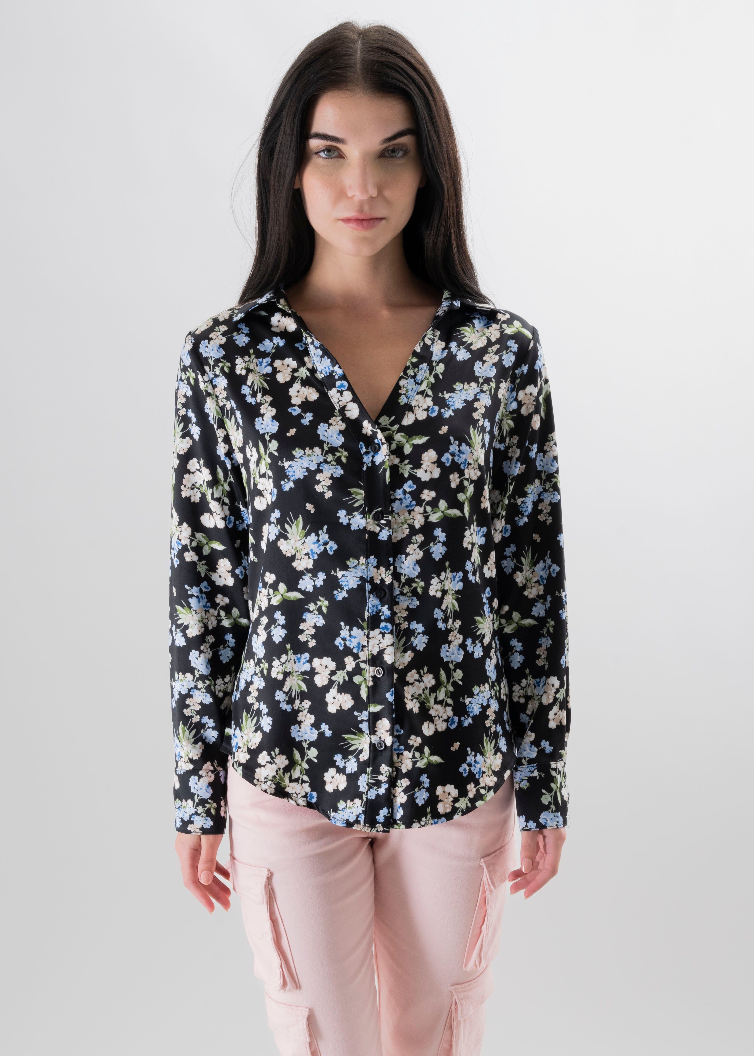 Camisa satinada flores sold by Shasa product image thumbnail 2