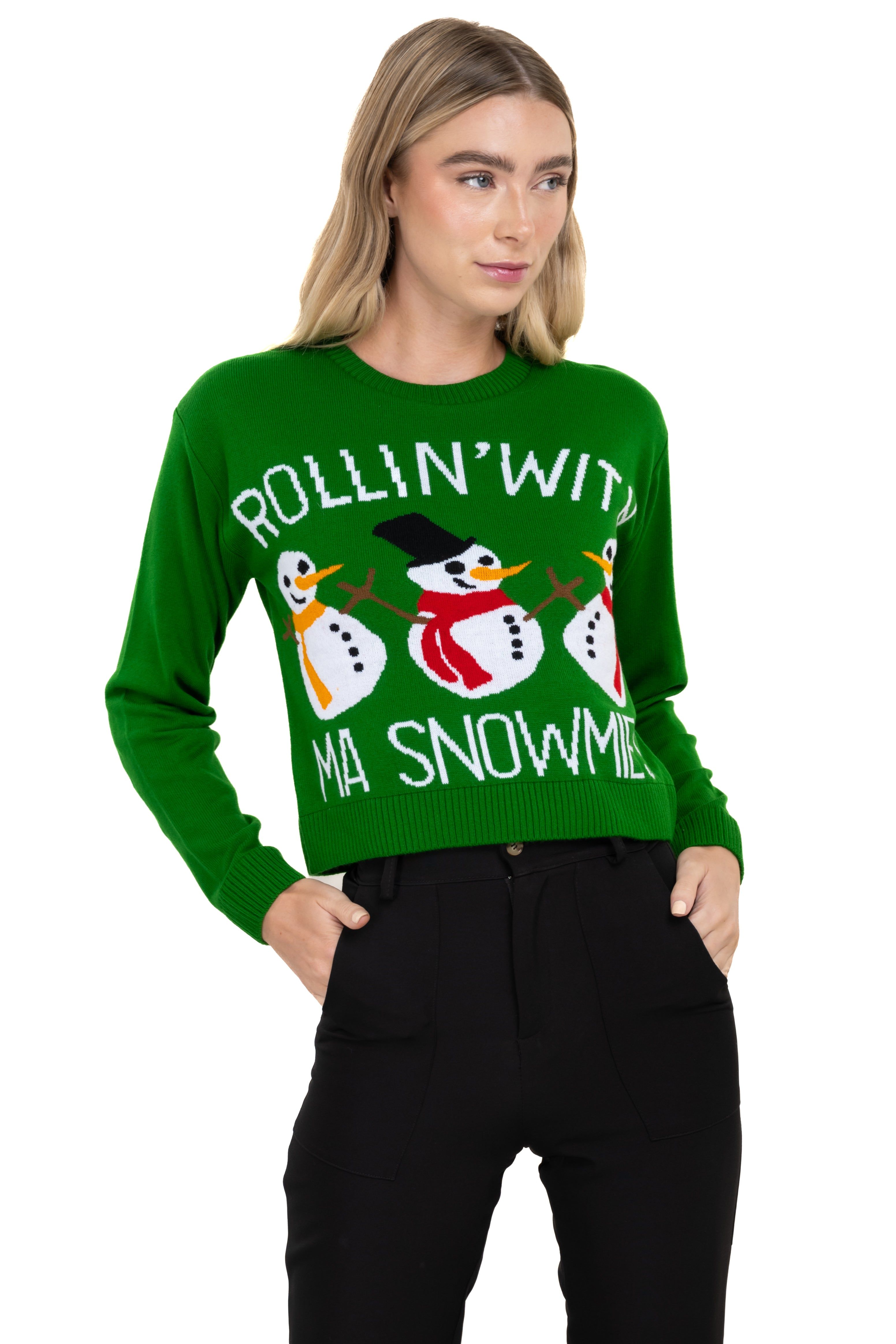 Suéter navideño muñecos nieve sold by Shasa