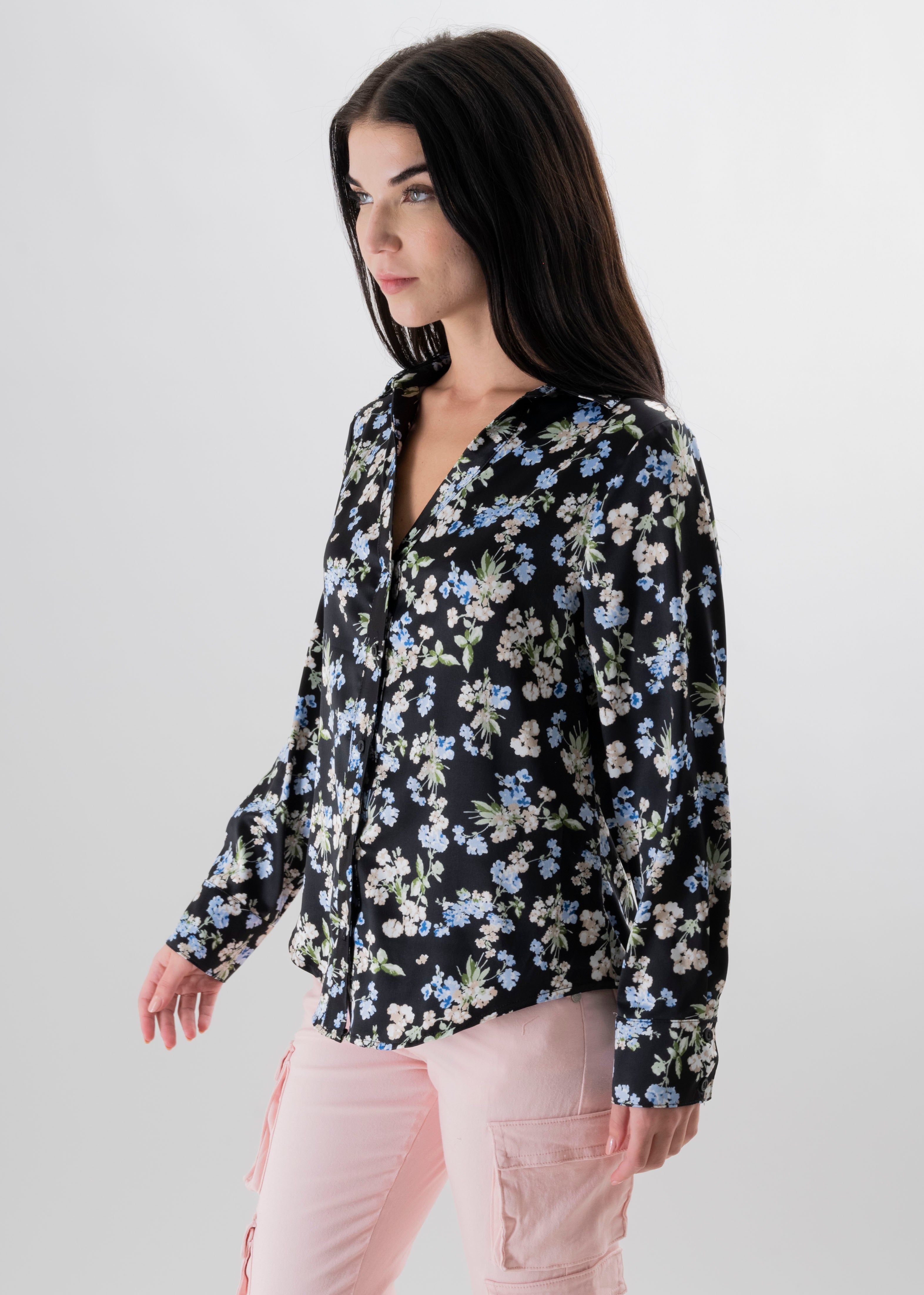 Camisa satinada flores sold by Shasa product image thumbnail 3