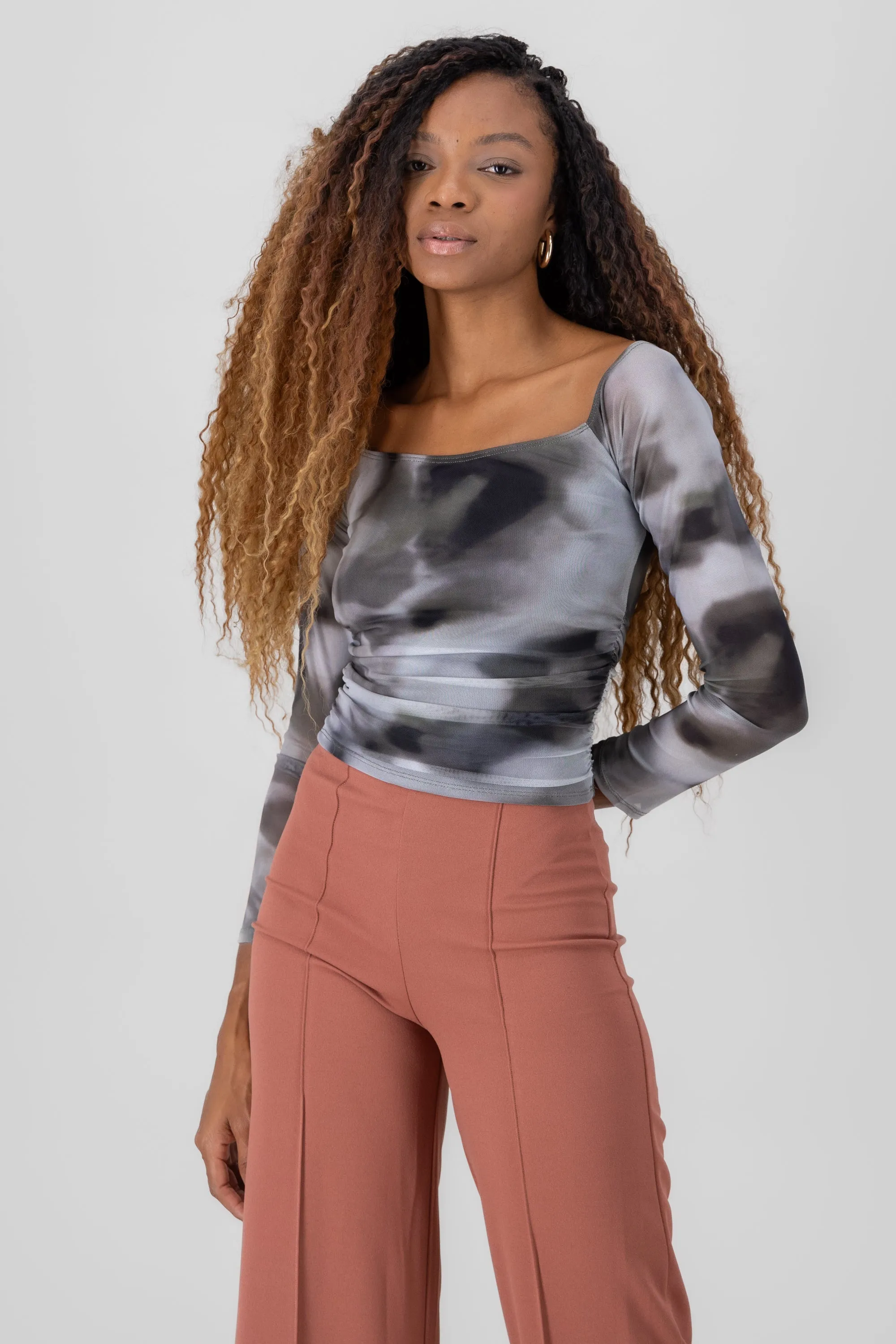 Top sn hombros mesh degradado sold by Shasa