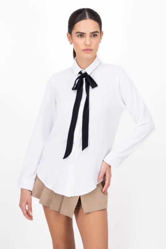 Camisa Larga Detalle Moño sold by Shasa