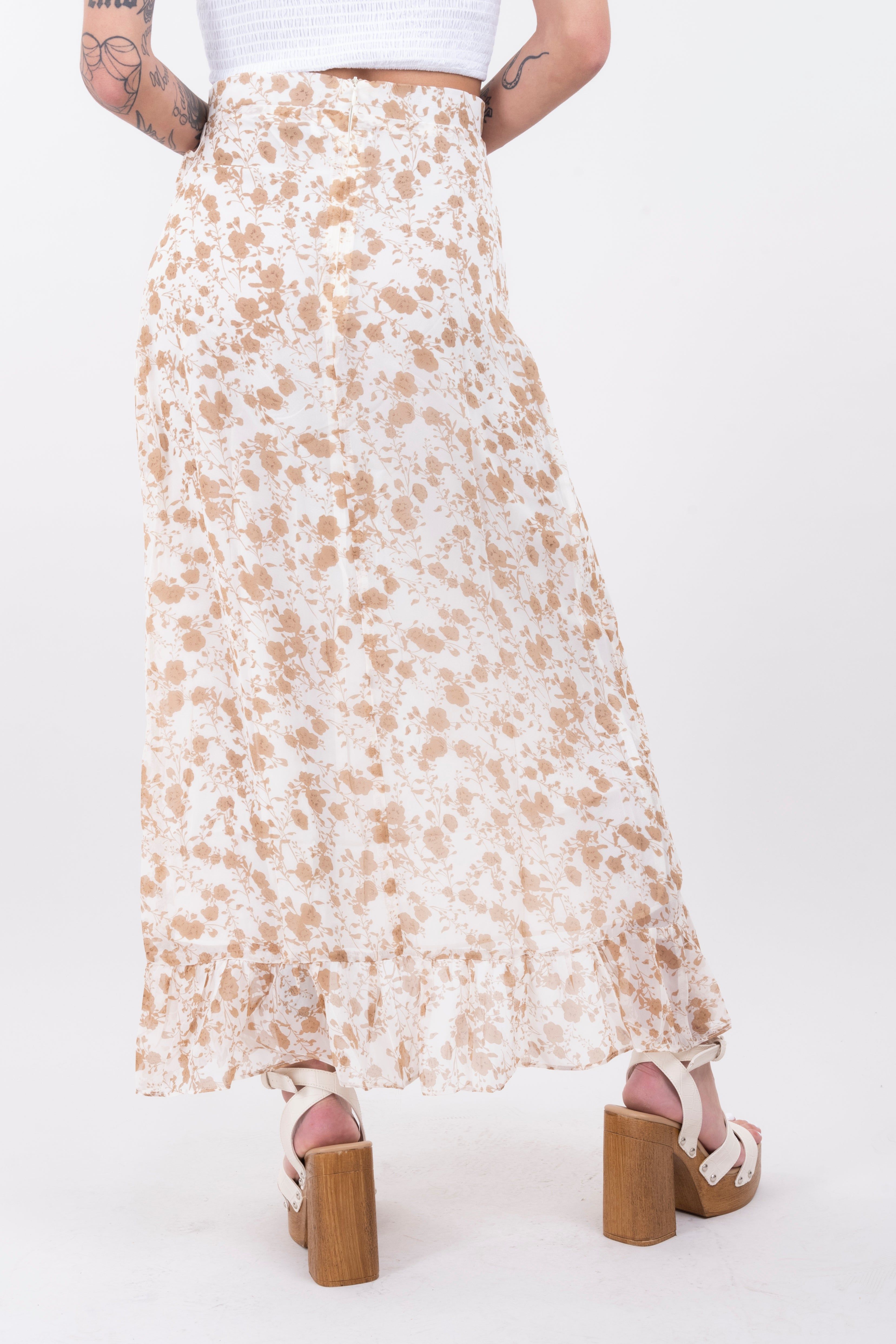 Falda midi floreada olanes sold by Shasa product image thumbnail 4