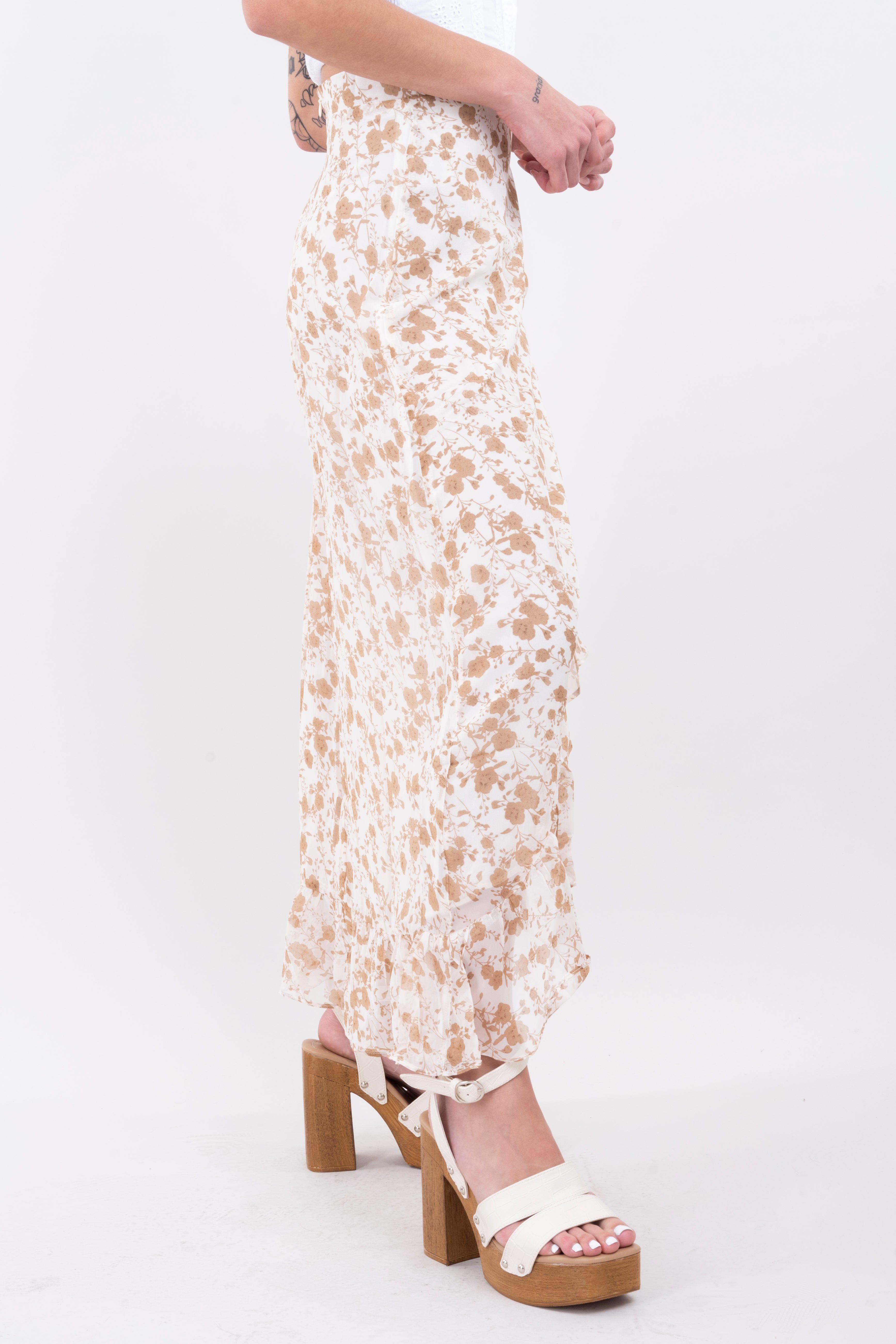 Falda midi floreada olanes sold by Shasa product image thumbnail 3