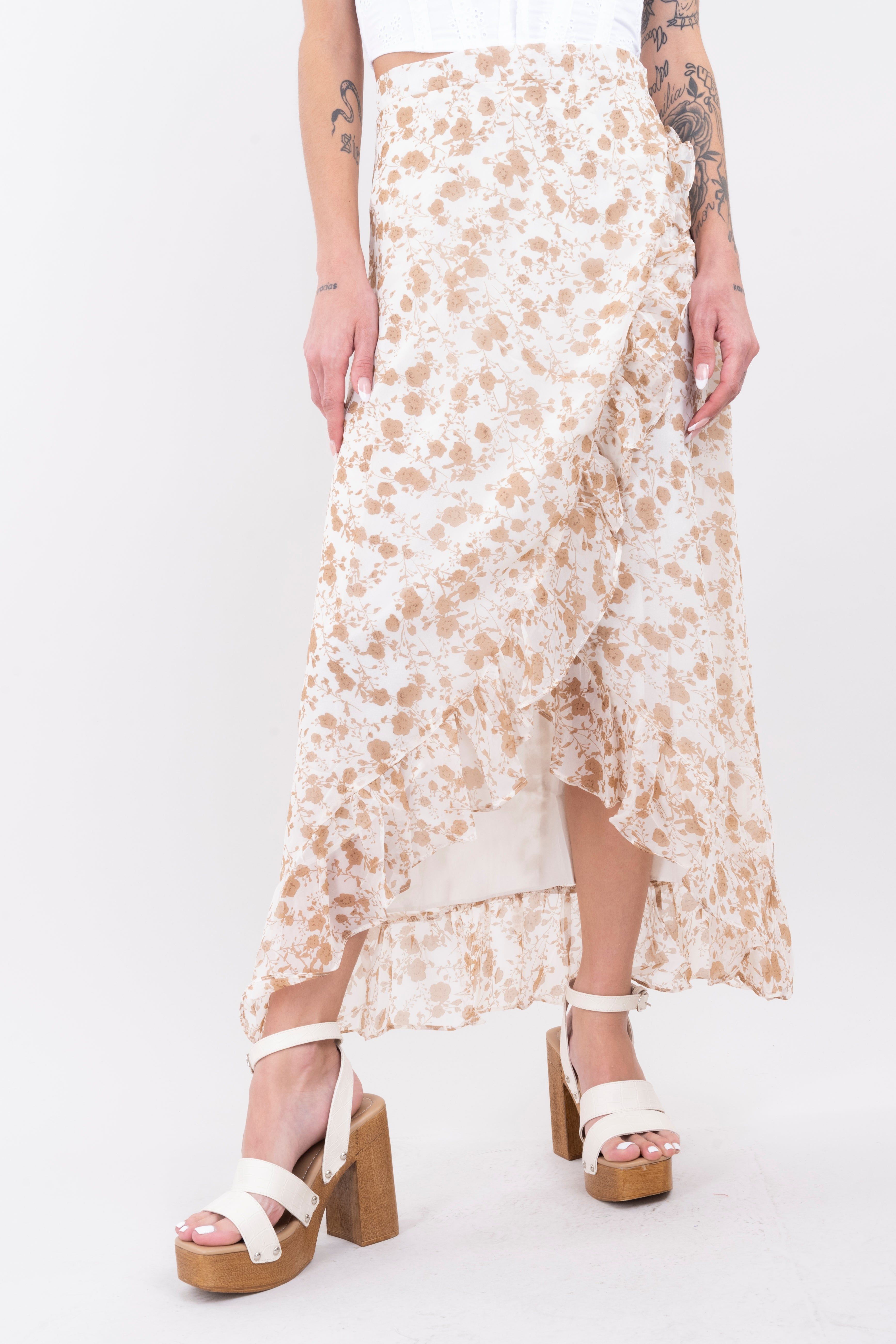 Falda midi floreada olanes sold by Shasa product image thumbnail 5