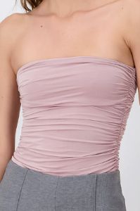 Bodysuit strapless detalle drapeado sold by Shasa