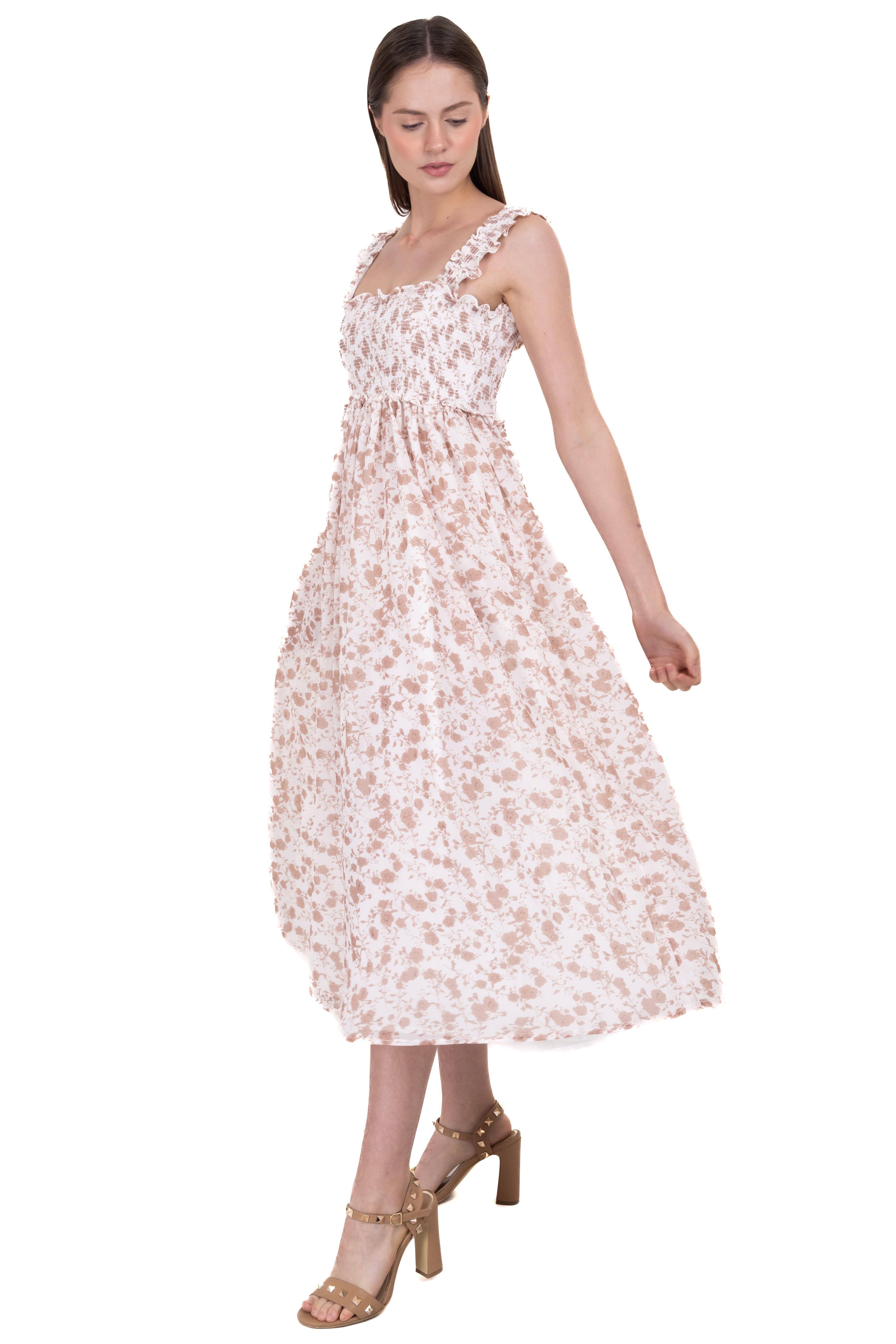 Vestido maxi tejido elástico flores sold by Shasa product image thumbnail 2