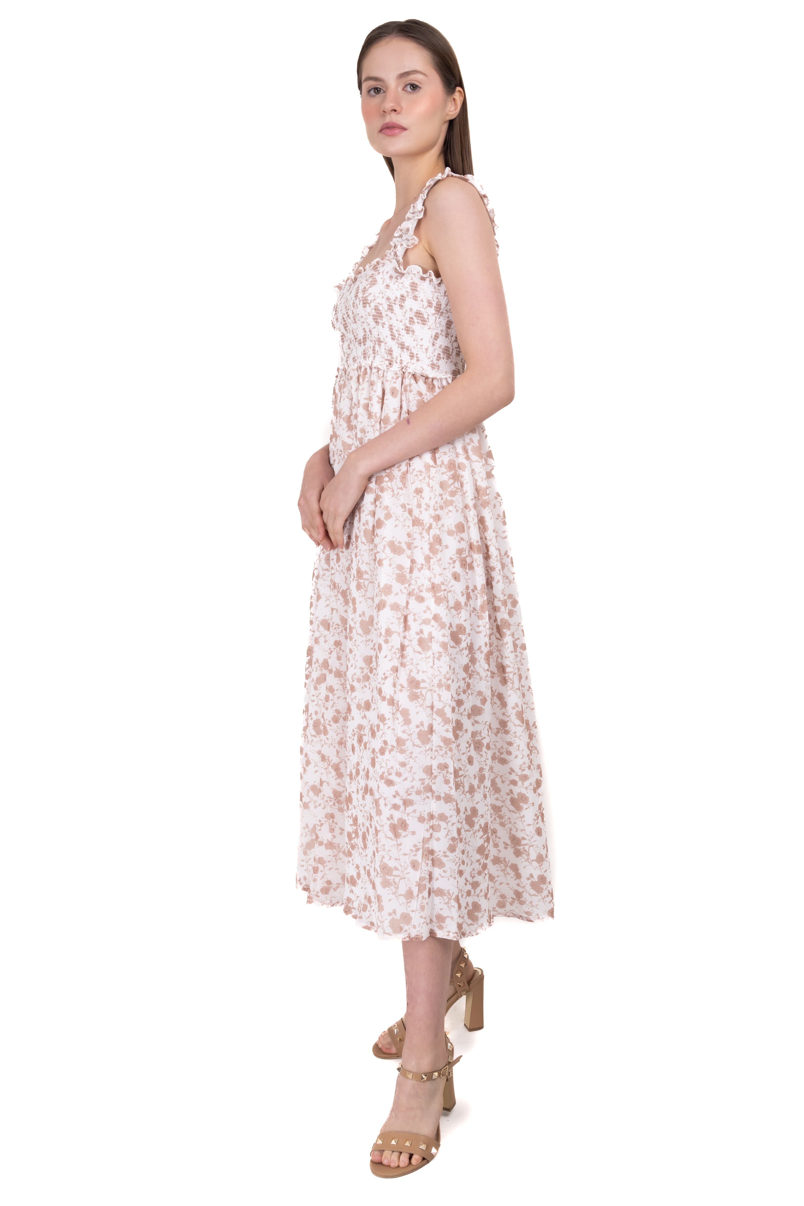 Vestido maxi tejido elástico flores sold by Shasa product image thumbnail 3