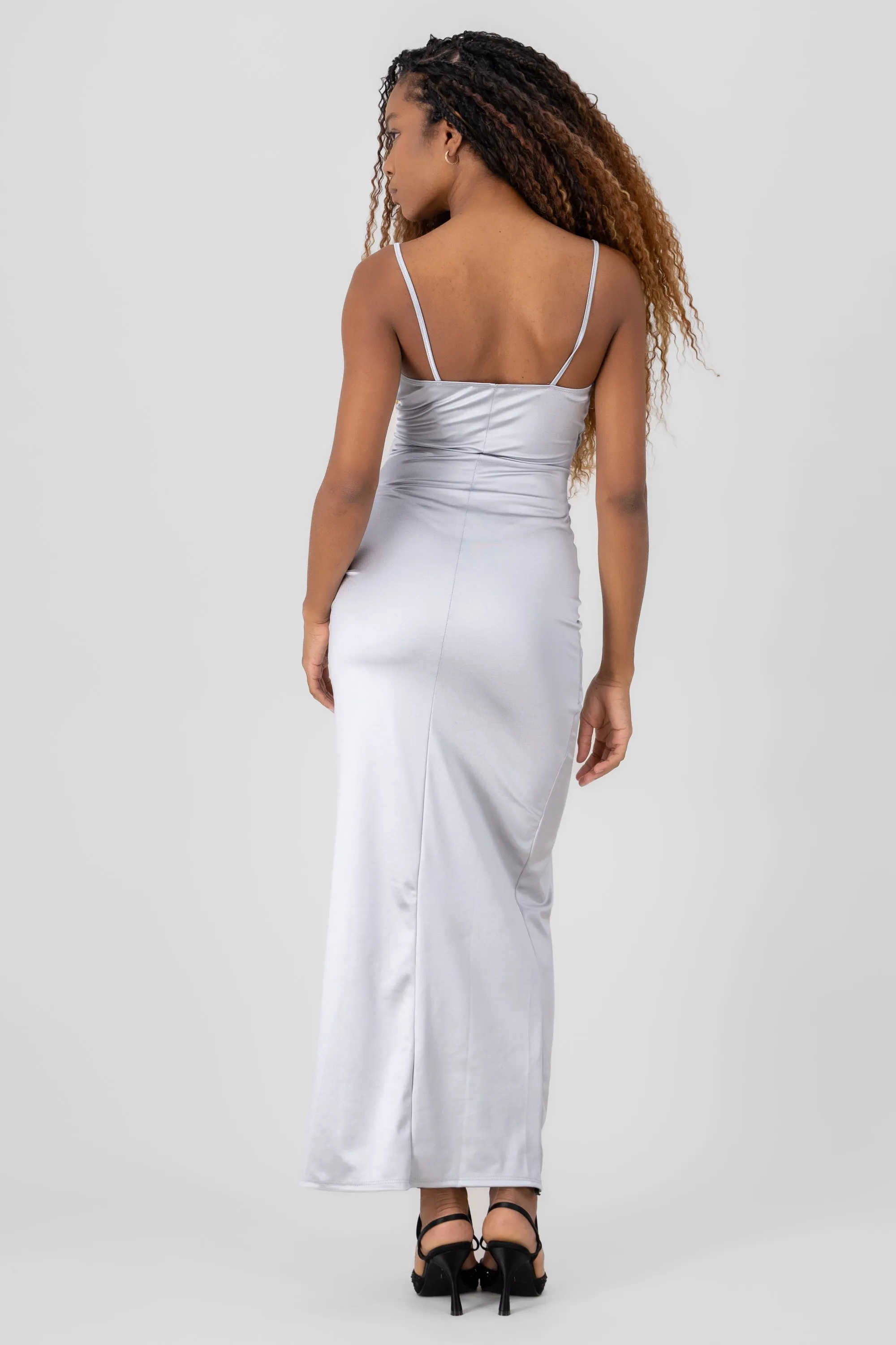 Vestido Maxi Satín Escote Cruzado sold by Shasa product image thumbnail 4