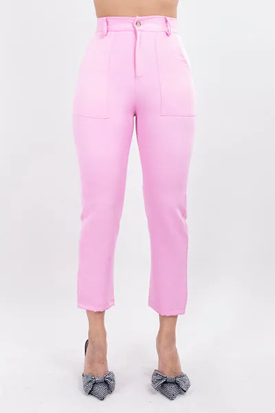 Pantalón Cintura Alta Capri Bolsas sold by Shasa