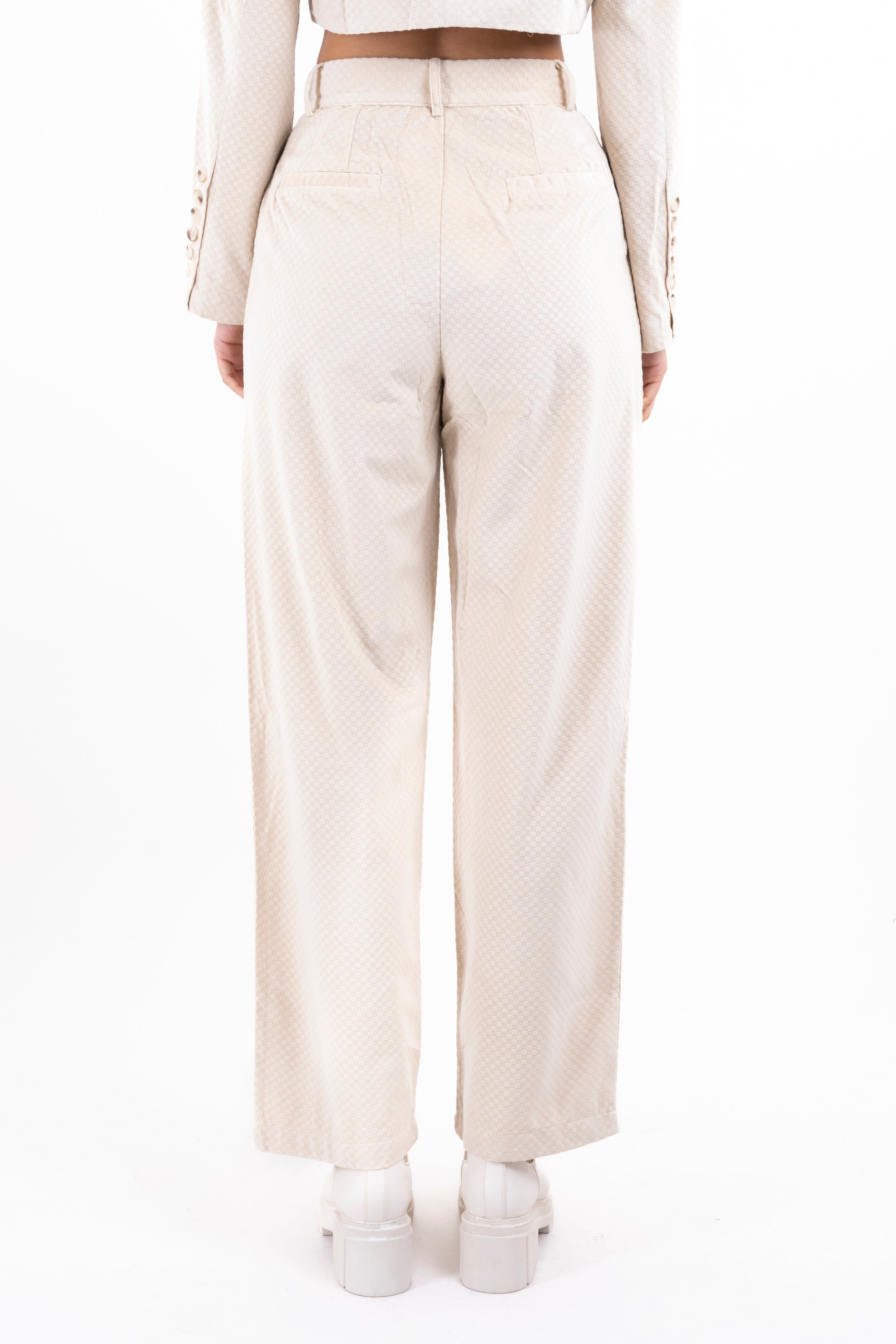 Pantalón recto pinzas cuadros sold by Shasa product image thumbnail 4