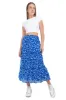 Falda midi cintura elástica flores sold by Shasa
