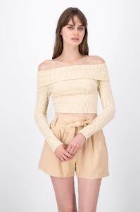 Top Sin Hombros Textura Rib sold by Shasa