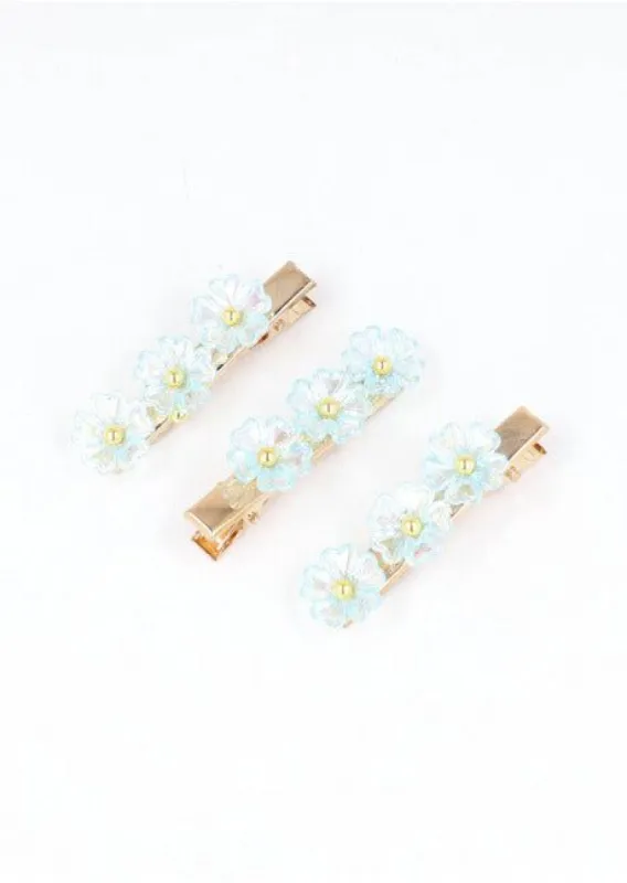 Set 3 pasadores flores sold by Shasa