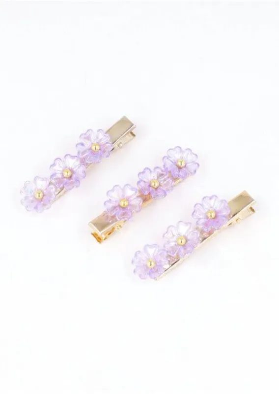 Set 3 pasadores flores sold by Shasa