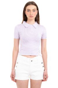 Top cuello polo rayas sold by Shasa