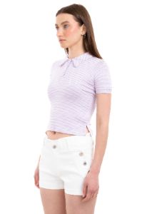 Top cuello polo rayas sold by Shasa