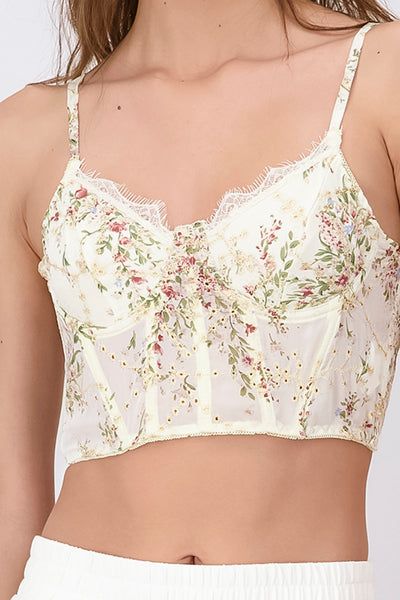 Top crop bustier floreado sold by Shasa product image thumbnail 5