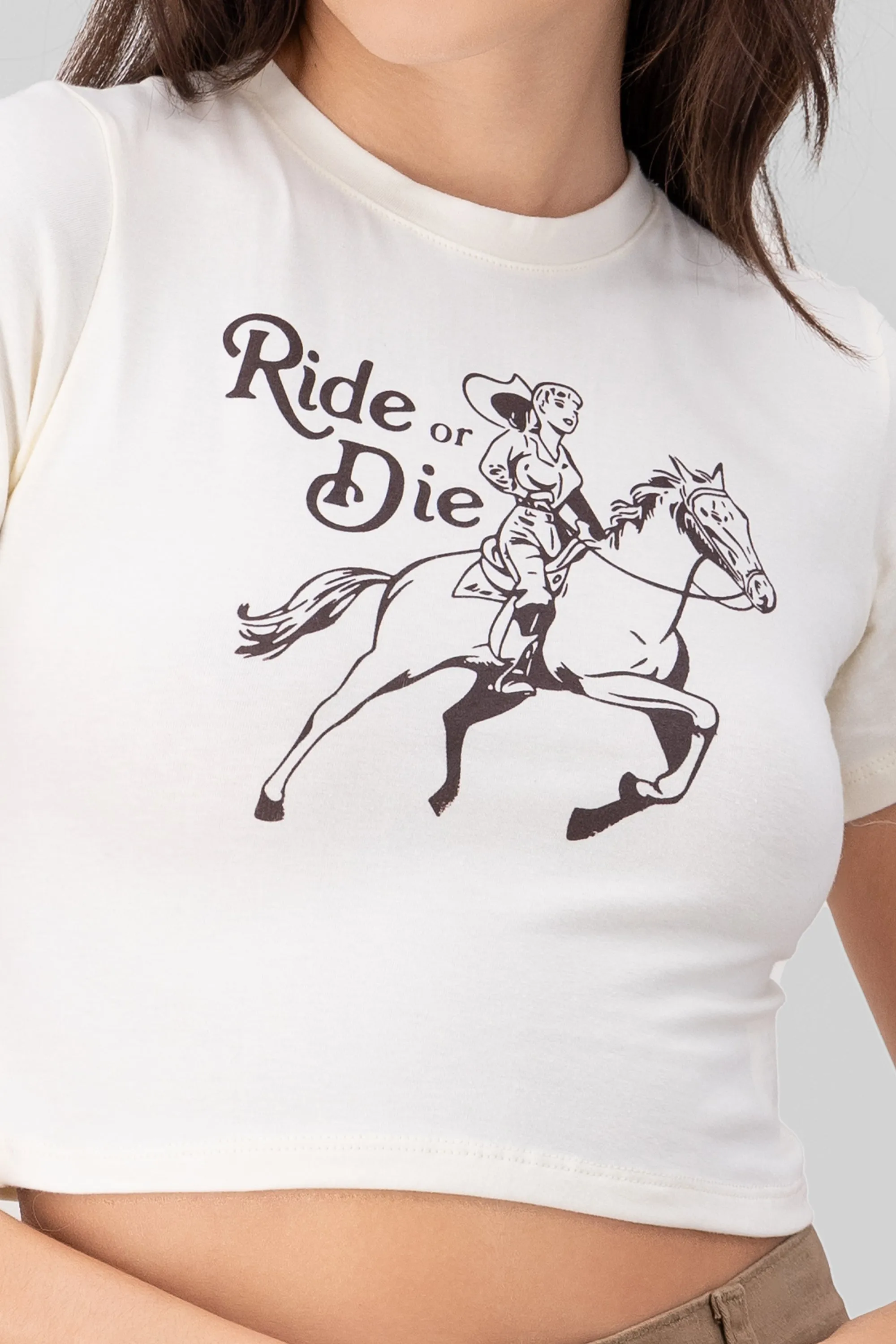 Playera ride or die cropped sold by Shasa product image thumbnail 5