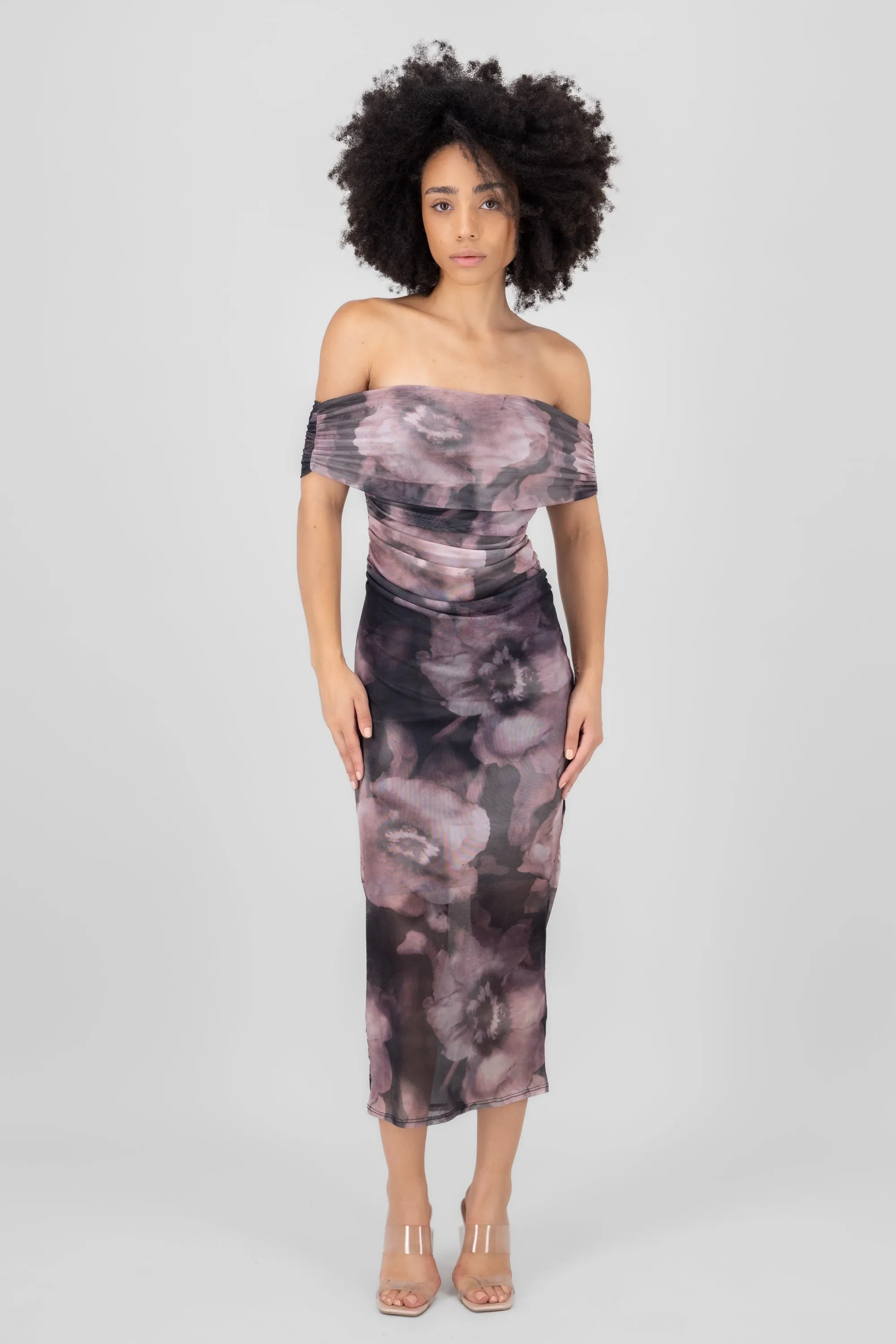 Vestido maxi offshoulder mesh sold by Shasa product image thumbnail 2