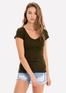 Blusa manga corta cuello v sold by Shasa