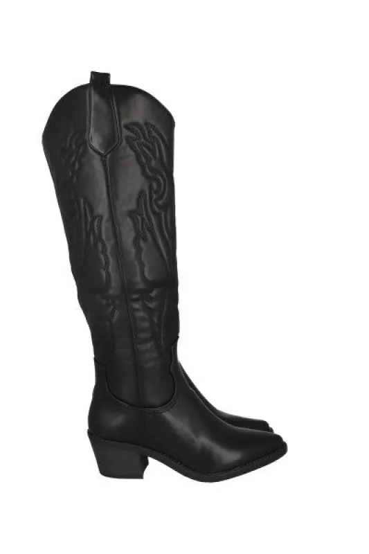 Bota Vaquera Efecto Piel Bordados sold by Shasa