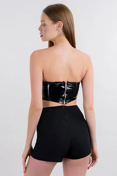 Top corset efecto piel costuras sold by Shasa product image thumbnail 4