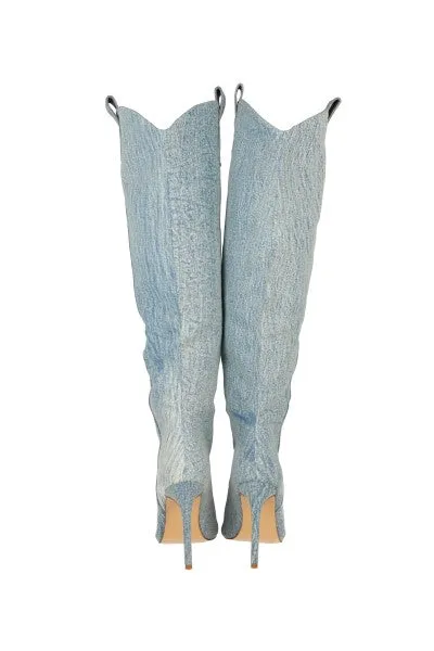 Bota larga denim sold by Shasa product image thumbnail 4