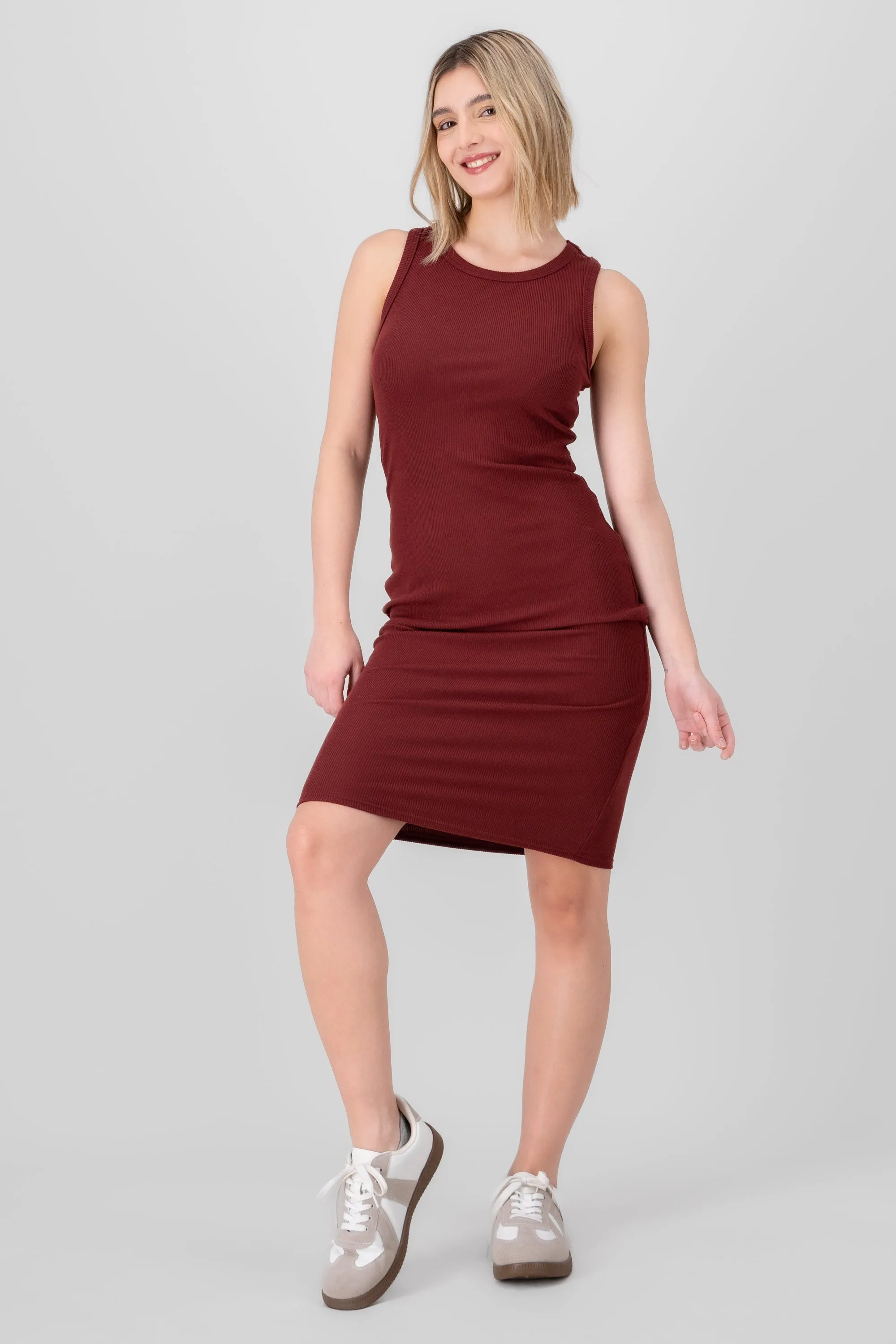 Vestido midi sin mangas rib sold by Shasa product image thumbnail 2