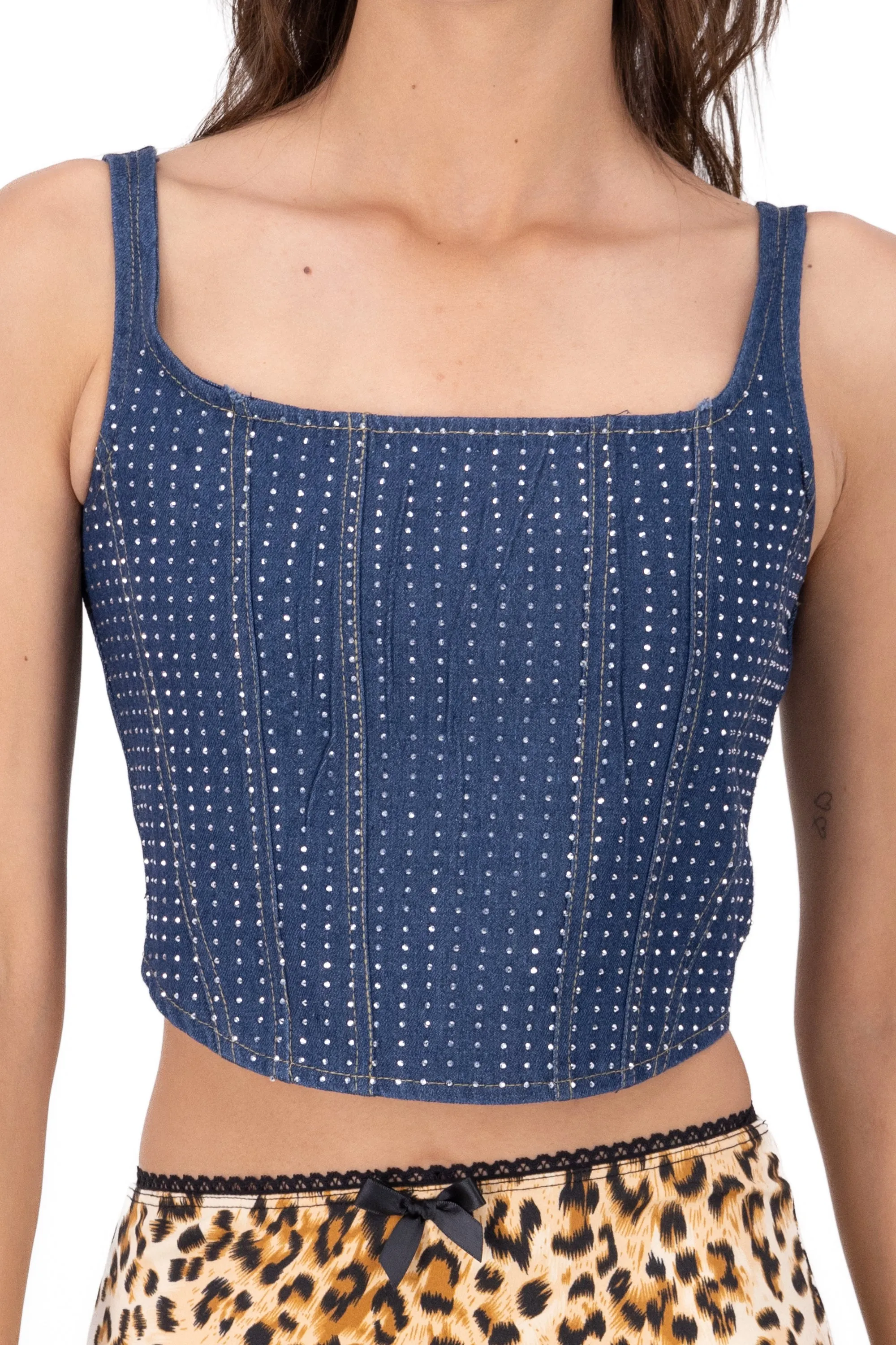 Top de denim y brillos sold by Shasa product image thumbnail 5