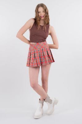 Falda mini tableada cuadros sold by Shasa