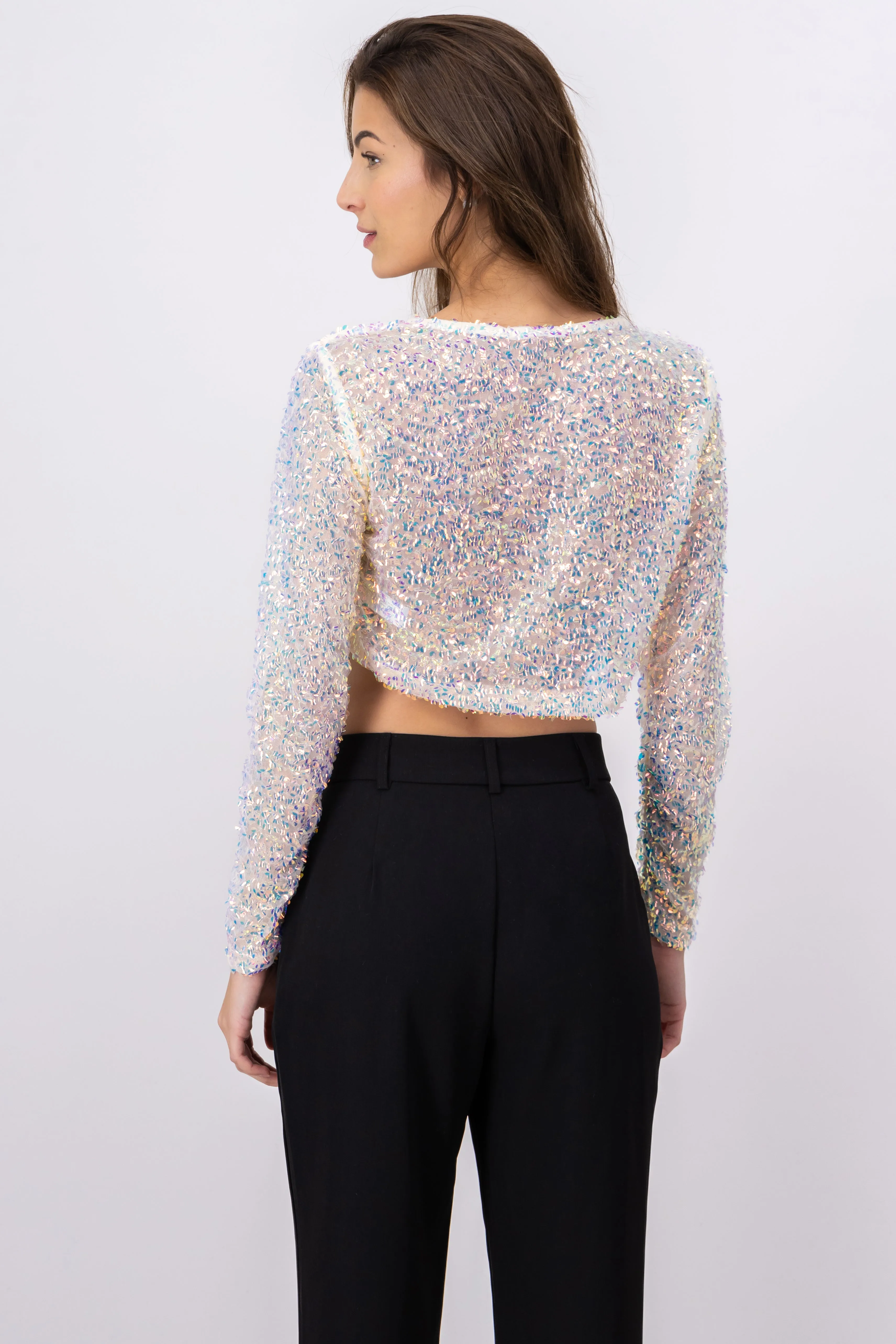 Top Crop Manga Larga Lentejuelas sold by Shasa product image thumbnail 4