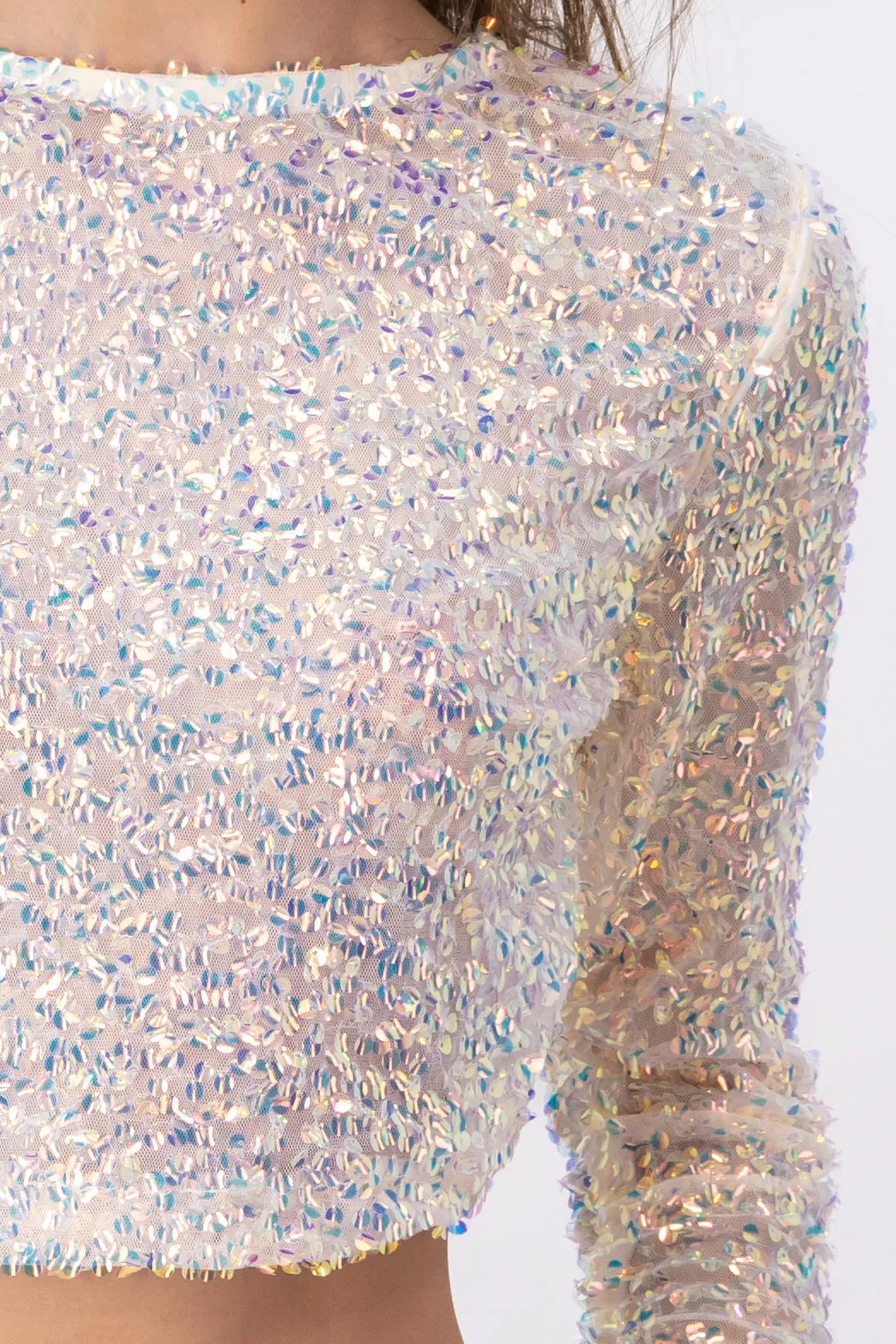 Top Crop Manga Larga Lentejuelas sold by Shasa product image thumbnail 5