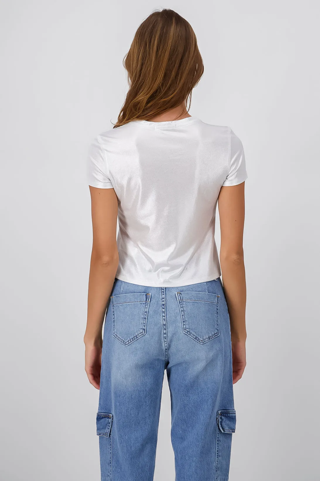 Tshirt manga corta detalle brillos sold by Shasa product image thumbnail 4