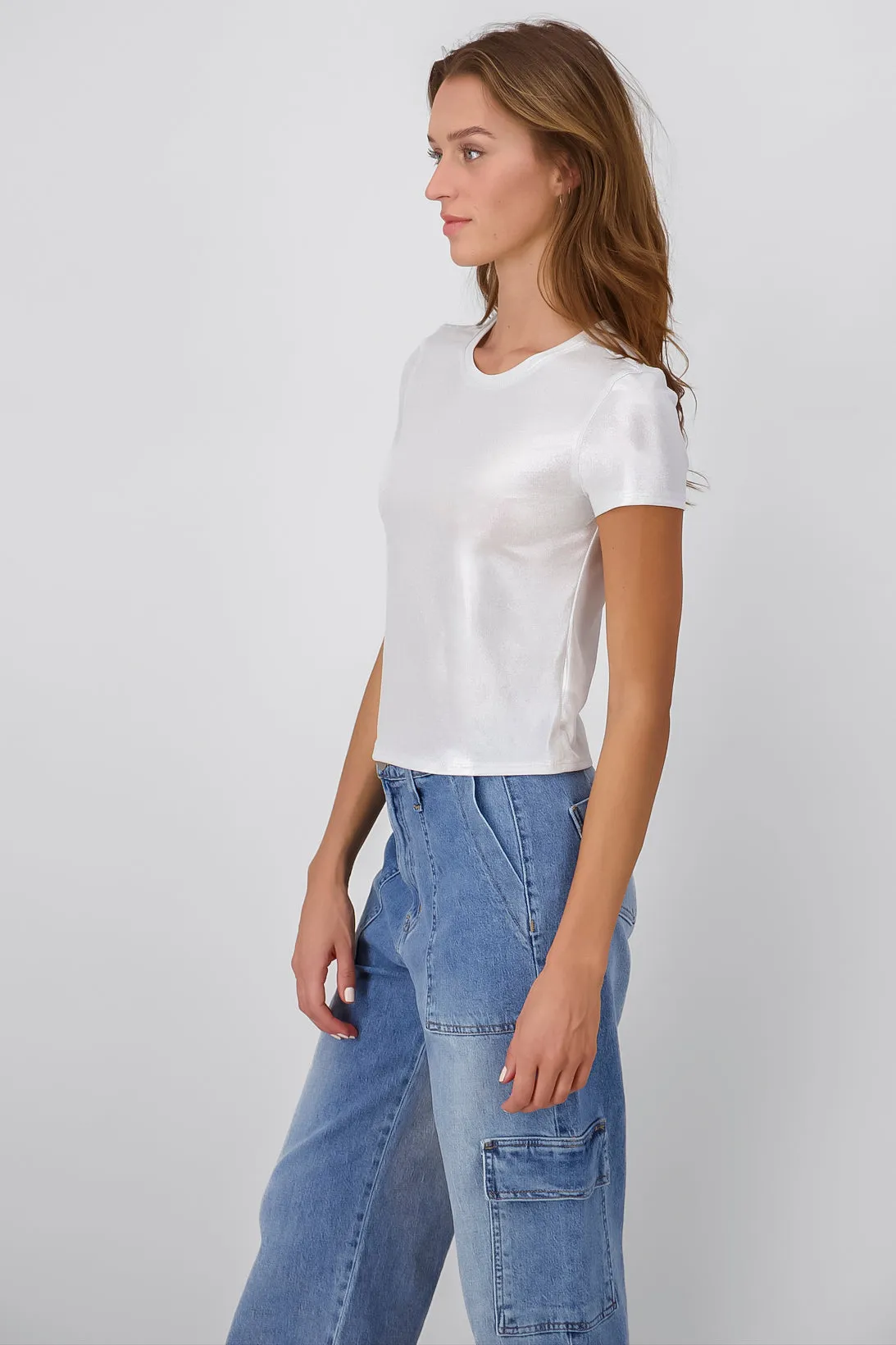 Tshirt manga corta detalle brillos sold by Shasa product image thumbnail 3