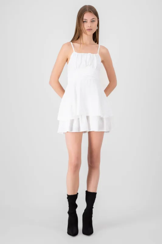 Vestido tirantes doble olan sold by Shasa