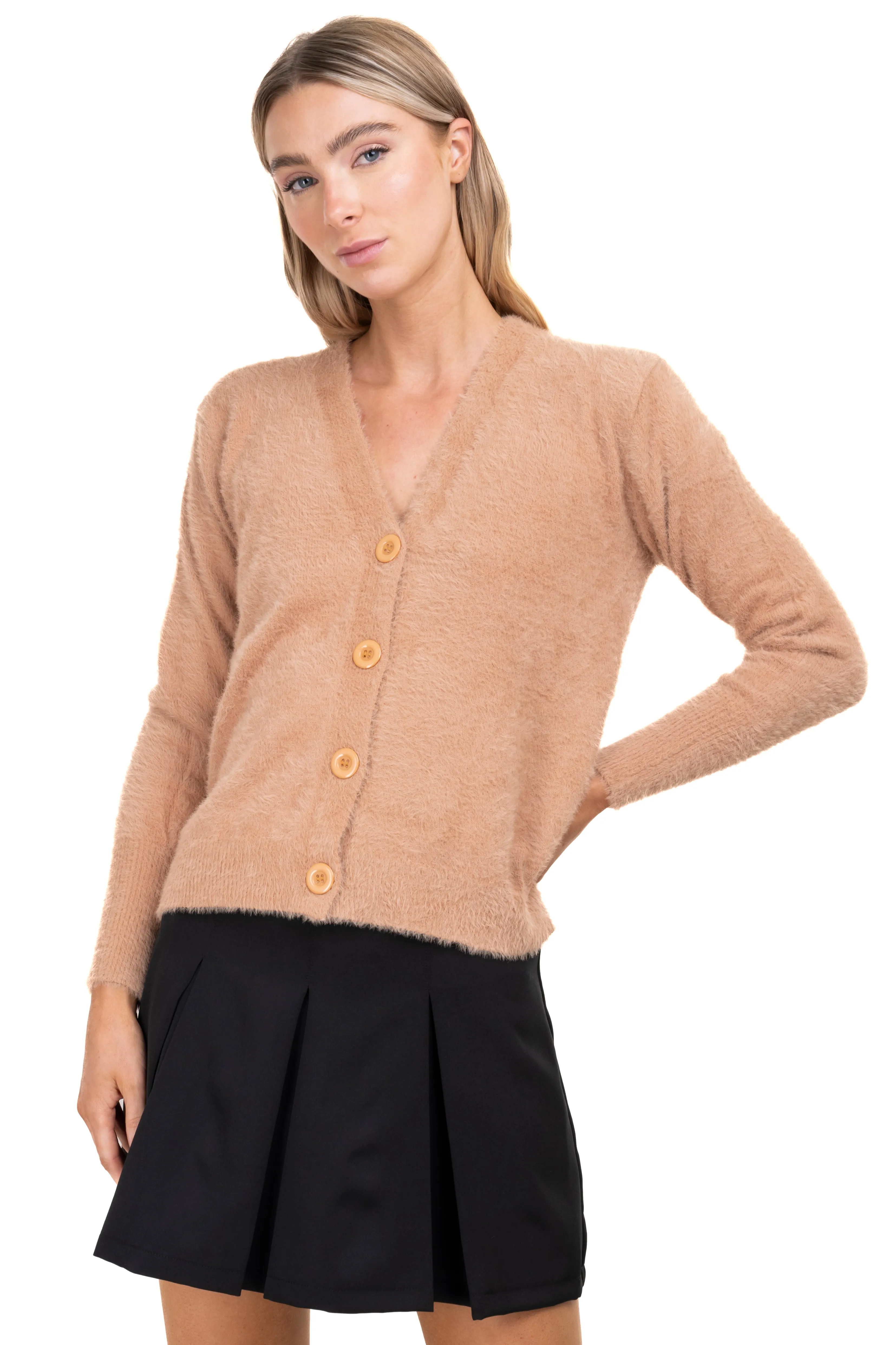 Sueter tejido manga larga botones sold by Shasa