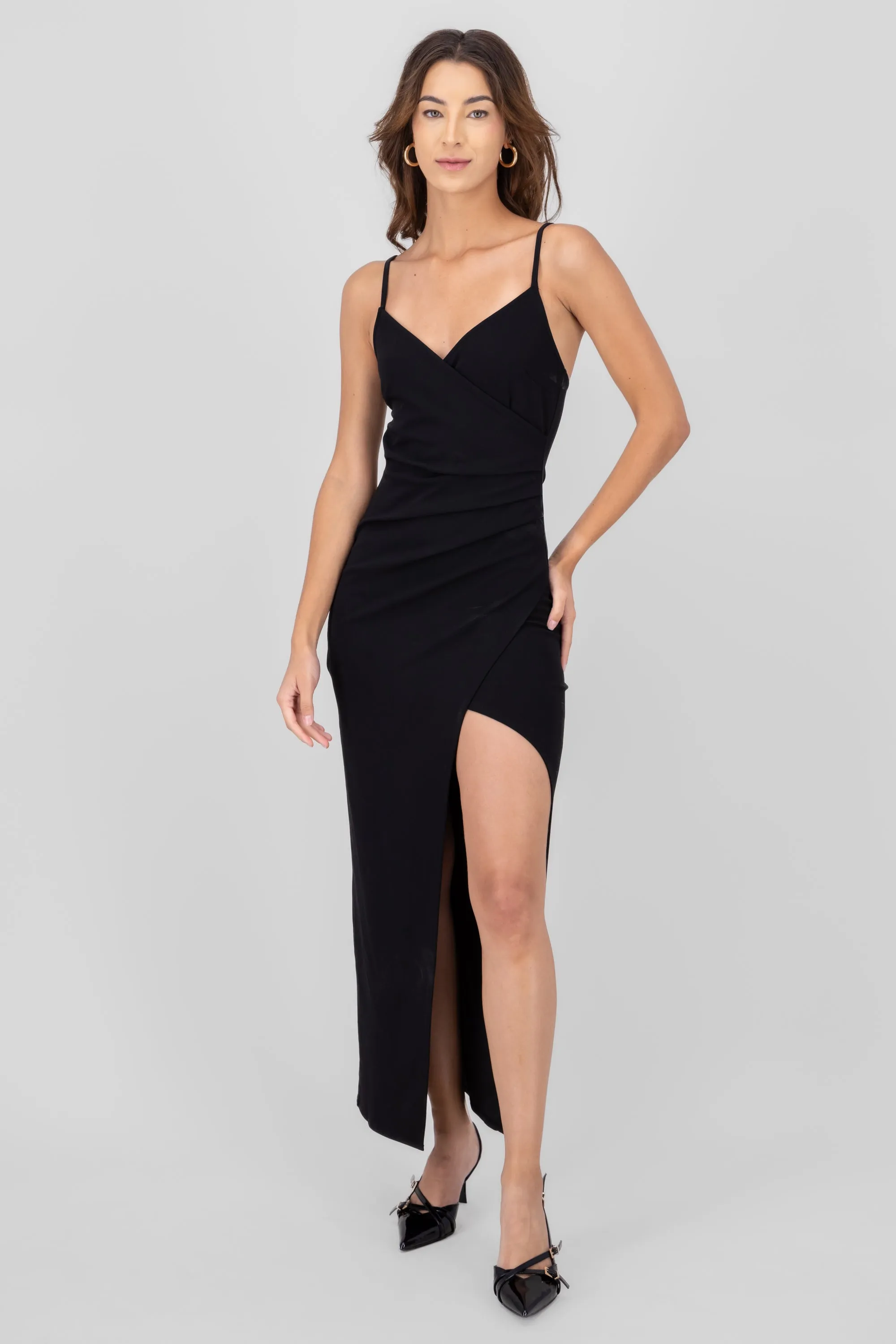 Vestido maxi drapeado sold by Shasa